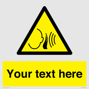 Custom warning sudden loud noise